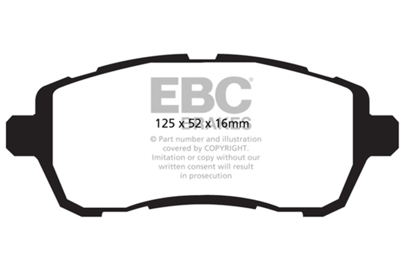 Ford Fiesta Brake Pads - Front - EBC - Ultimax2 - `10-`27