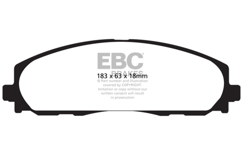 Chrysler Town & Country Brake Pads - Front - EBC - Ultimax2 - Black - `12-`27