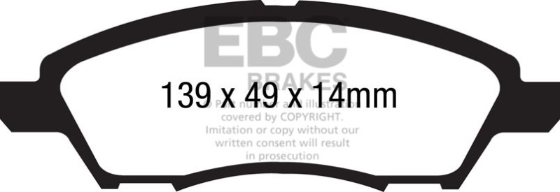 Nissan Versa Brake Pads - Front - EBC - Ultimax2 - `12-`27