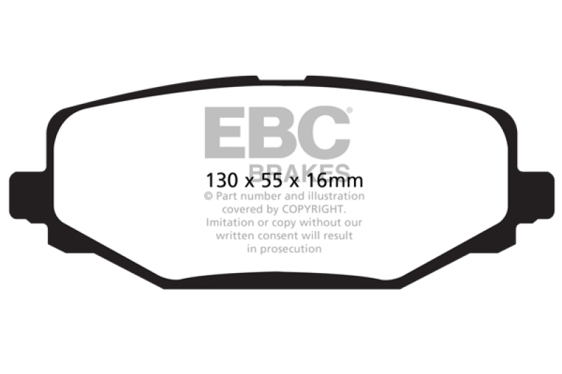 Chrysler Town & Country Brake Pads - Rear - EBC - Ultimax2 - `12-`27