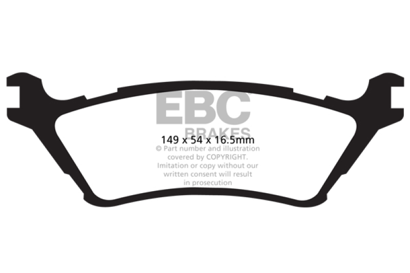 Ford F150 Brake Pads - Rear - EBC - Ultimax2 - `15-`27