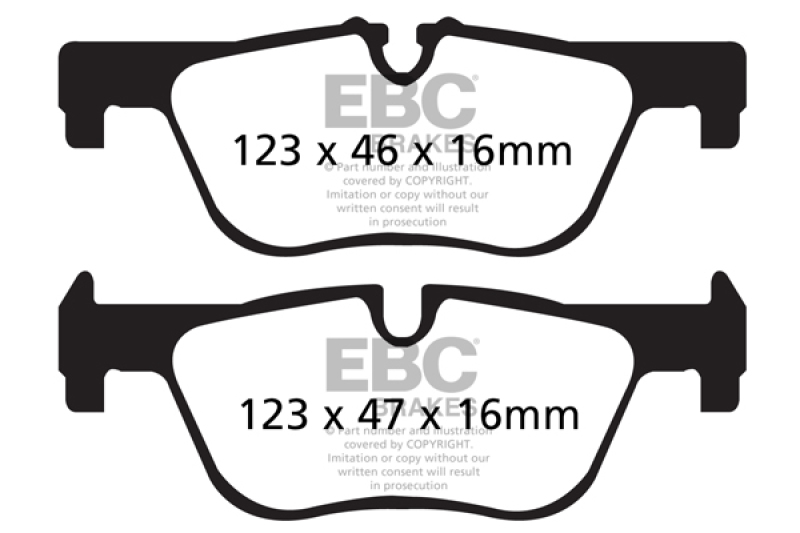 BMW 2 Series Brake Pads - Rear - EBC - Ultimax2 - `14-`27