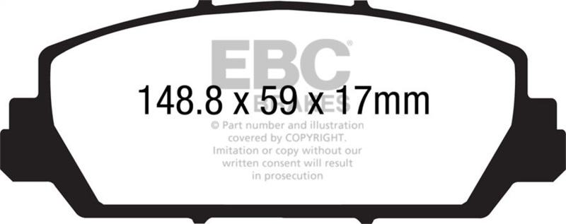 Acura RDX Brake Pads - Front - EBC - Ultimax2 - Black - `12-`27