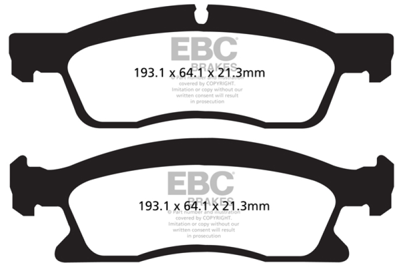 Dodge Durango Brake Pads - Front - EBC - Ultimax2 - Black - `13-`27