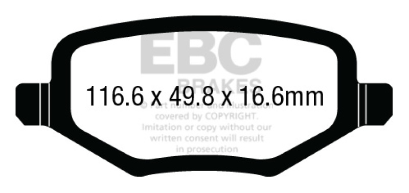 Chrysler Town & Country Brake Pads - Rear - EBC - Ultimax2 - `12-`27