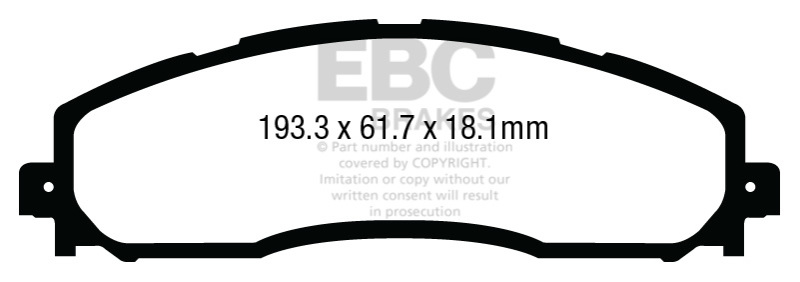 Ford F250 Brake Pads - Rear - EBC - Ultimax2 - `13-`27