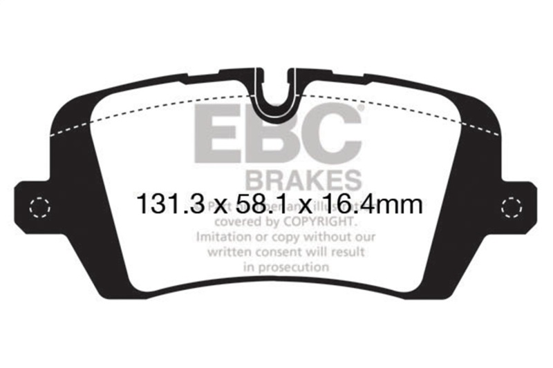Land Rover Discovery Brake Pads - Rear - EBC - Ultimax2 - Black - `17-`27