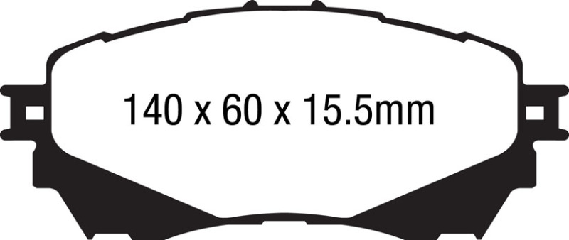 Mazda 6 Brake Pad Sets - Front - EBC - Ultimax2 - Black - `14-`27