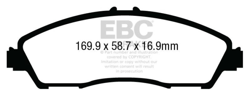 Acura MDX Brake Pads - Front - EBC - Ultimax2 - `14-`27