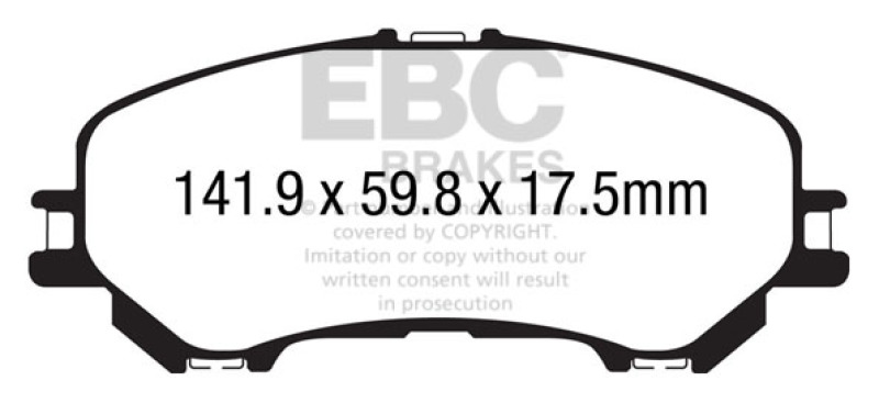 Nissan Rogue Brake Pads - Front - EBC - Ultimax2 - `14-`27