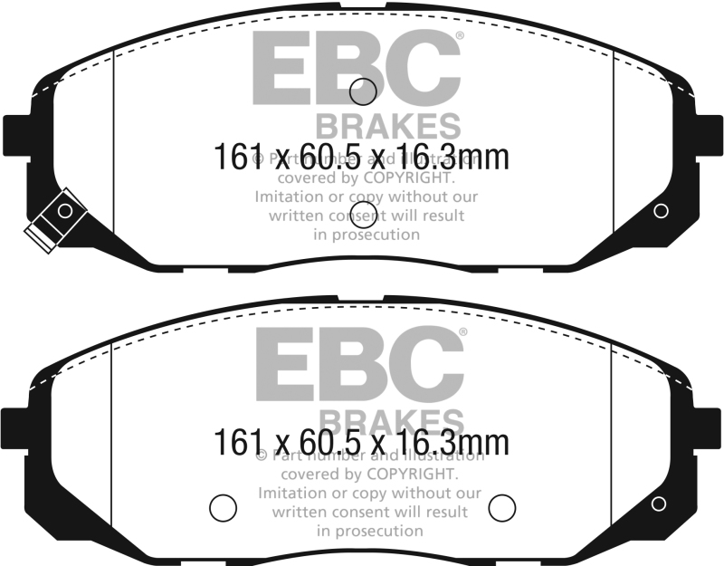 Kia Sedona Brake Pads - Front - EBC - Ultimax2 - `15-`27