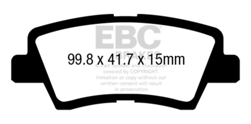 Kia Sportage Brake Pads - Rear - EBC - Ultimax - `17-`27