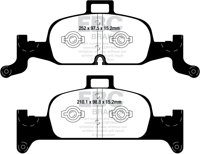 Audi A4 Allroad Quattro Brake Pads - Front - EBC - Ultimax2 - `18-`27