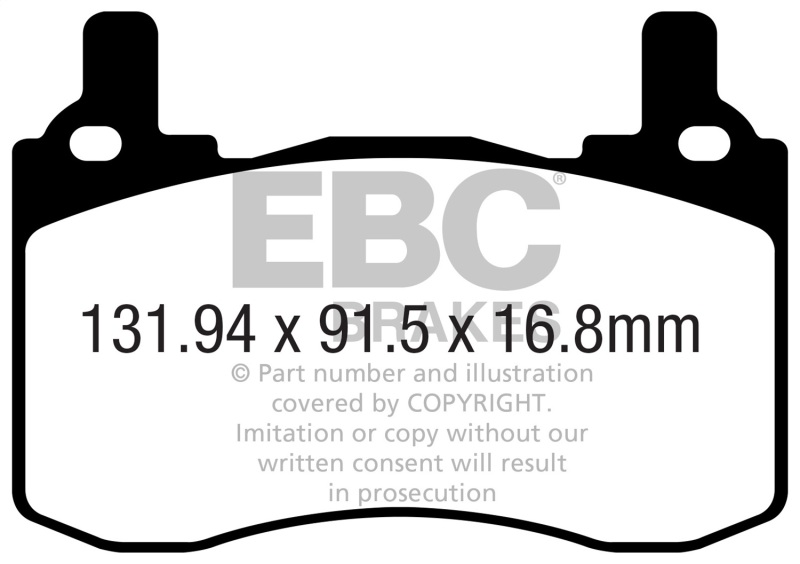Genesis G70 Brake Pads - Rear - EBC - Ultimax - Black - `19-`27
