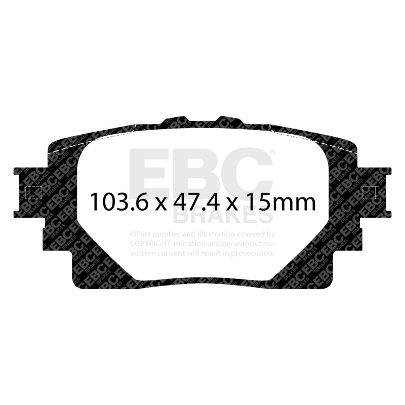 Toyota Highlander Brake Pads - Rear - EBC - Ultimax - `20-`27