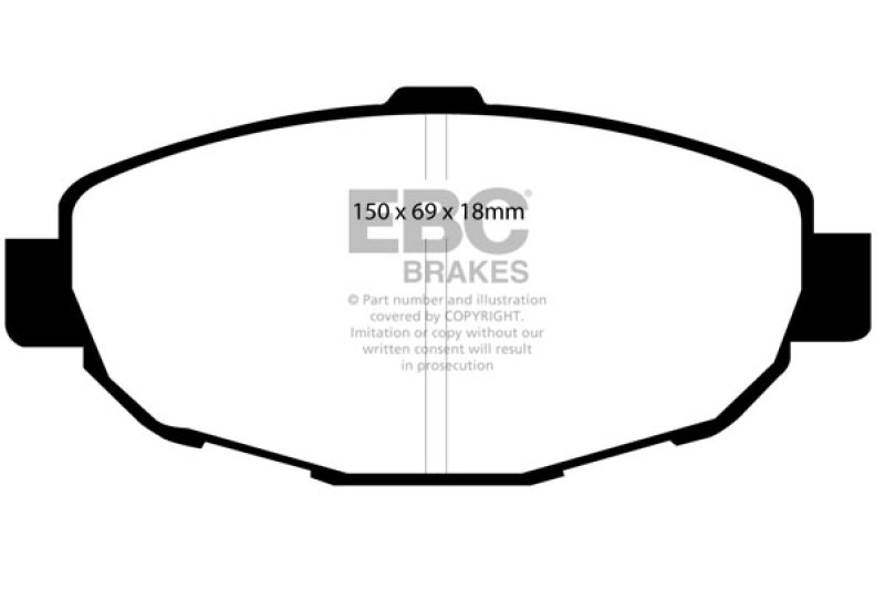 Lexus SC300 Brake Pads - Front - EBC - Ultimax2 - Black - `99-`01