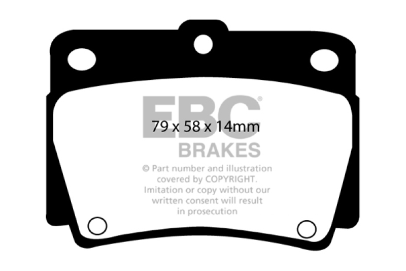 Mitsubishi Montero Brake Pads - Rear - EBC - Ultimax2 - `97-`00