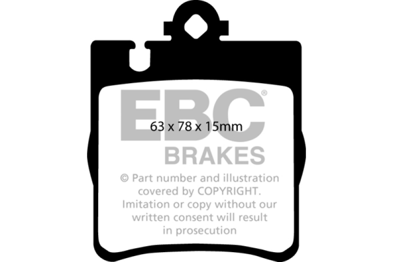 Mercedes-Benz C230 Brake Pad Set - Rear - EBC - Ultimax2 - 2003