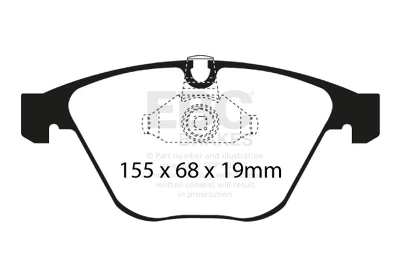 BMW M3 Brake Pad Set - Front - EBC - Ultimax2 - Black - `08-`10