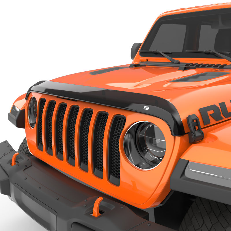 Jeep Wrangler Hood Guard - EGR - Superguard - Dark Smoke - `18-`25
