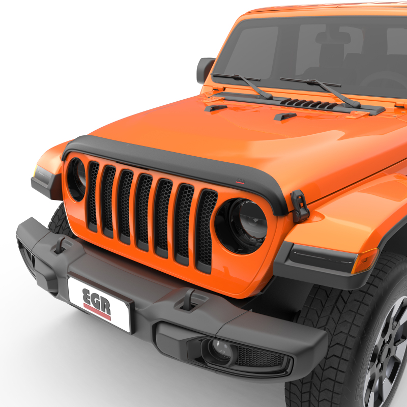 Jeep Wrangler Hood Guard - EGR - Superguard - Matte Black - `18-`25