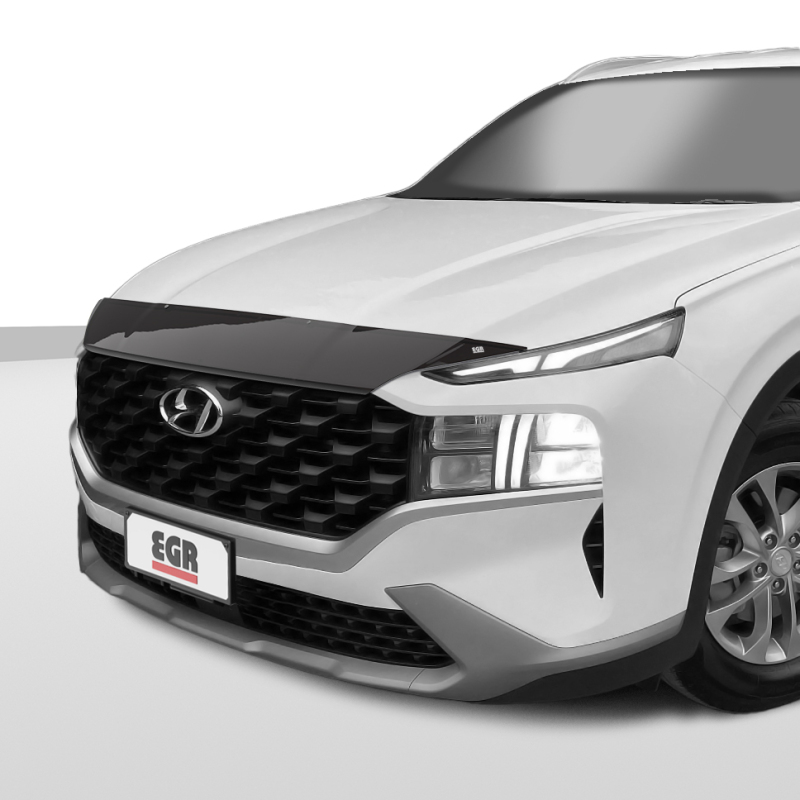 Hyundai Santa Fe Hood Guard - EGR - Matte Finish Superguard - Dark Smoke - `19-`23