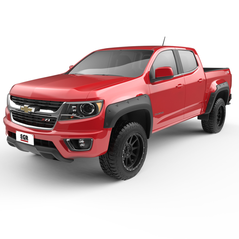 Chevrolet Colorado Fender Flares - Front + Rear - EGR - Bolt-On Style - Matte Black - `15-`27