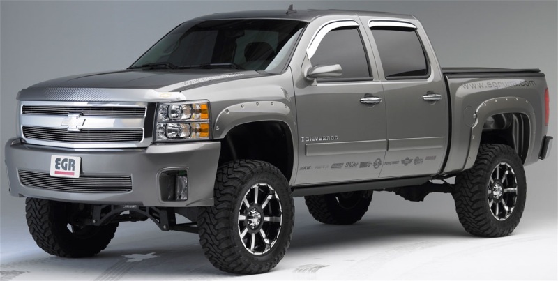 Chevrolet Silverado 1500 Fender Flares - Front + Rear - EGR - Bolt-On Style - Black - `07-`13