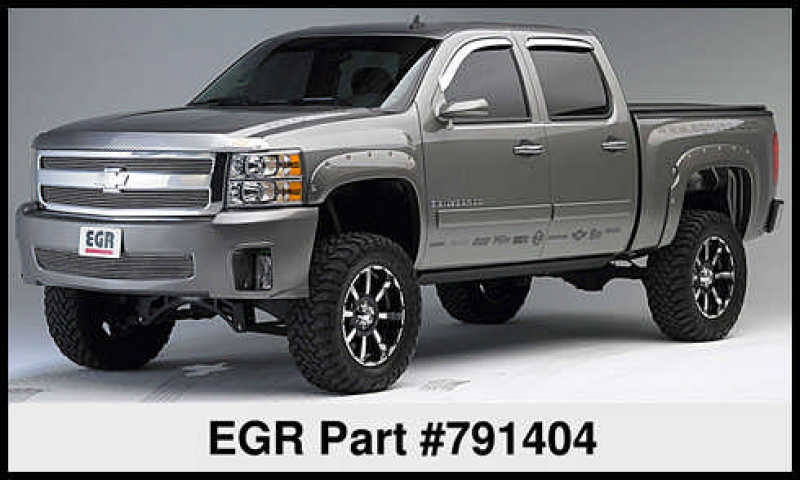 Chevrolet Silverado 1500 Fender Flares - Front + Rear - EGR - Bolt-On Style - Black - `07-`13