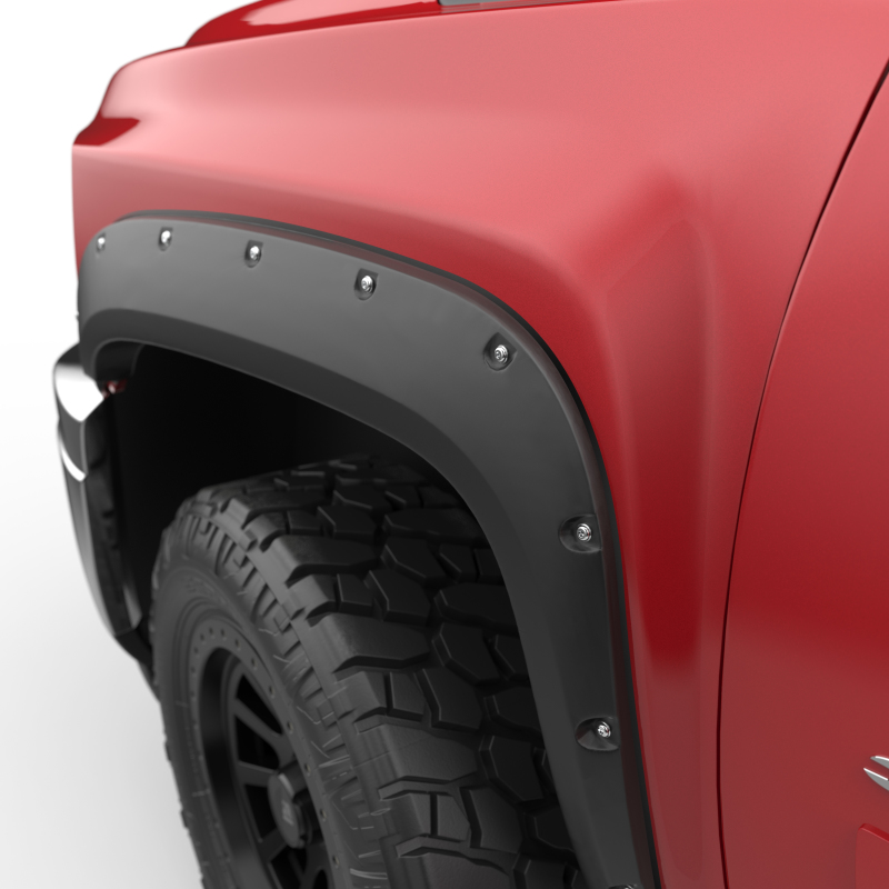Chevrolet Silverado Fender Flares - Front + Rear - EGR - Bolt-On Series Premium with Stainless Accent Bolts - Black - `07-`13