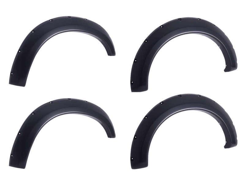 Chevrolet Silverado LD/HD Fender Flares - Front + Rear - EGR - Bolt-On Series Premium with Stainless Accent Bolts - Black - `07-`14