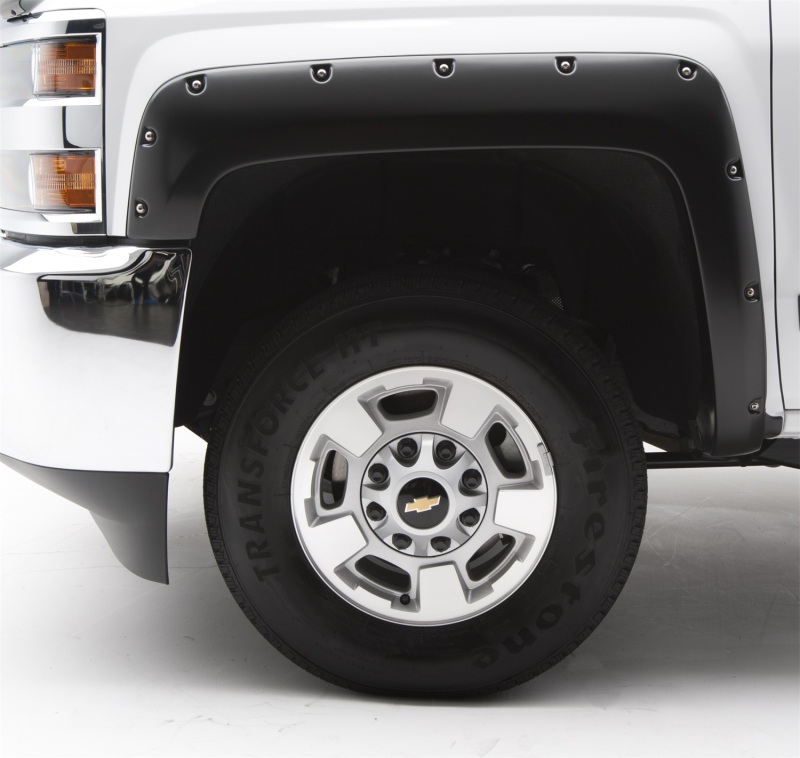 Chevrolet Silverado Fender Flares - Front + Rear - EGR - Bolt-On Look - Black - `14-`19