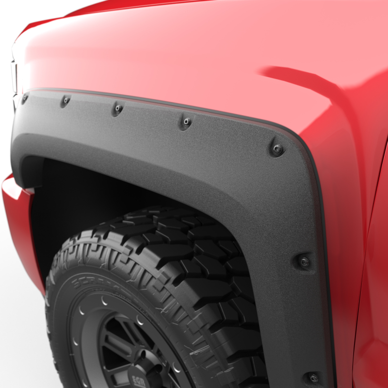 Chevrolet Silverado Fender Flares - Front + Rear - EGR - Bolt-On Look with Black-out Bolt Kit - Matte Black - `14-`27
