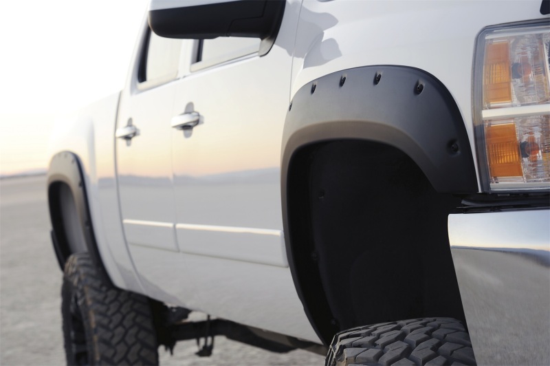 Chevrolet Silverado Fender Flares - Front + Rear - EGR - Bolt-On Look with Black-out Bolt Kit - Matte Black - `14-`27