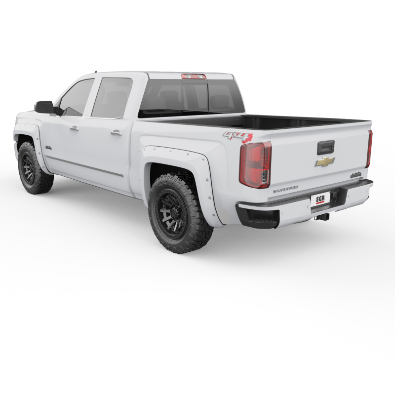 Chevrolet Silverado 1500 Fender Flares - EGR - Bolt-On Look Color Match - Summit White - `14-`18