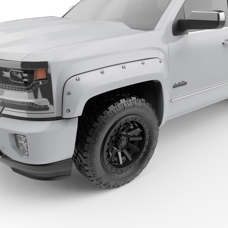 Chevrolet Silverado 1500 Fender Flares - EGR - Bolt-On Look Color Match - Summit White - `14-`18