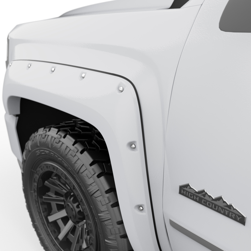 Chevrolet Silverado 1500 Fender Flares - EGR - Bolt-On Look Color Match - Summit White - `14-`18