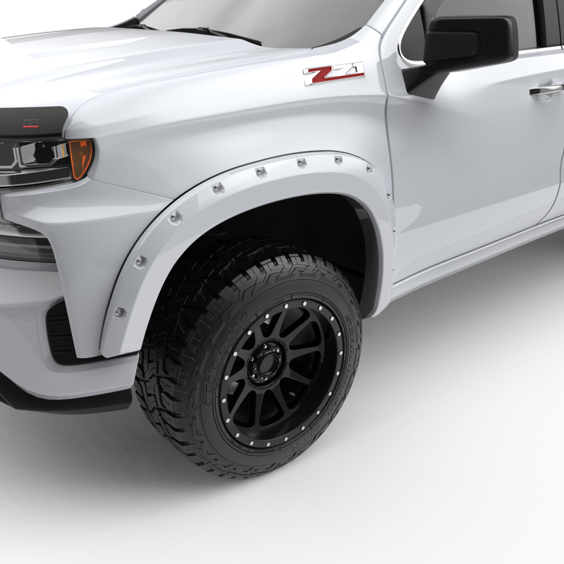 Chevrolet Silverado 1500 Fender Flares - EGR - Traditional Bolt-On Look - Summit White - `19-`22