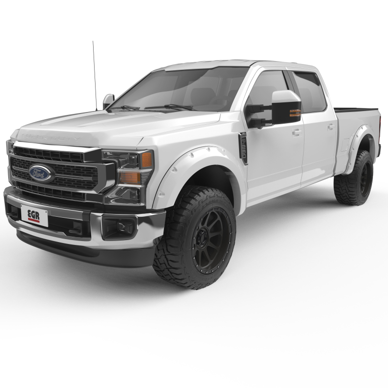 Ford Super Duty F-350 Fender Flares - EGR - Bolt-On Look Color Match - Oxford White - `17-`22