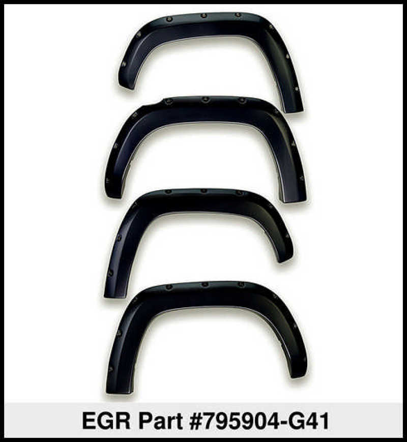 Nissan Titan XD Fender Flares - EGR - Bolt-On Look Color Match - Black Metallic - `16-`27