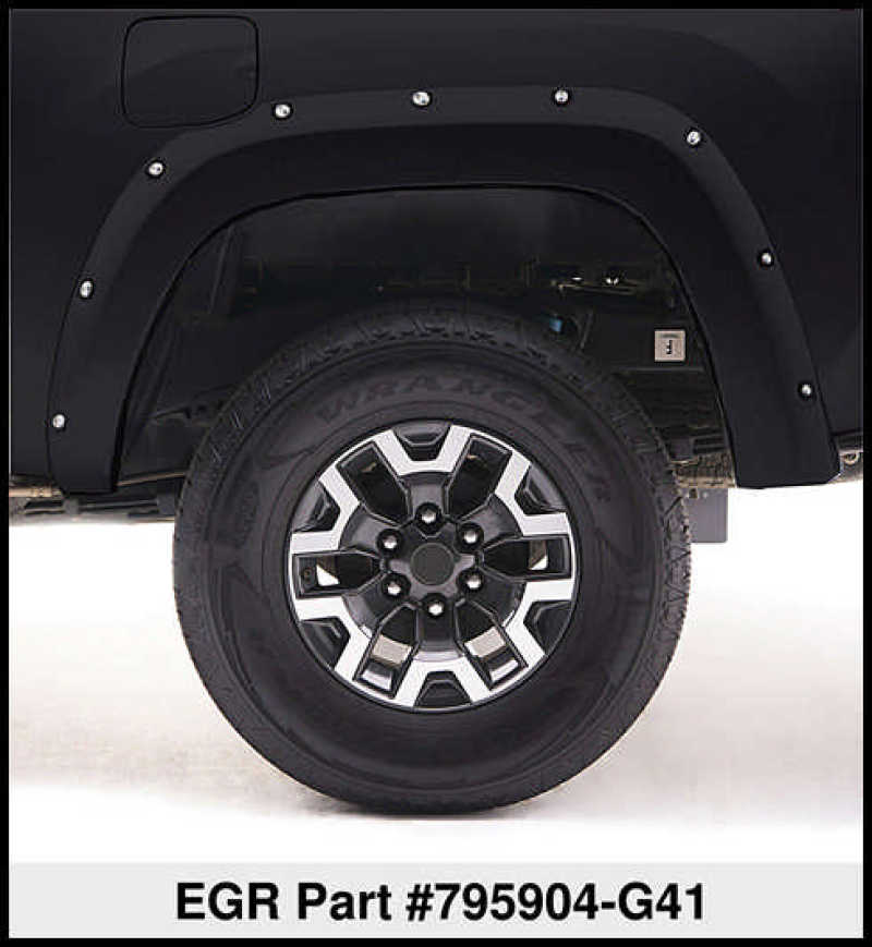 Nissan Titan XD Fender Flares - EGR - Bolt-On Look Color Match - Black Metallic - `16-`27