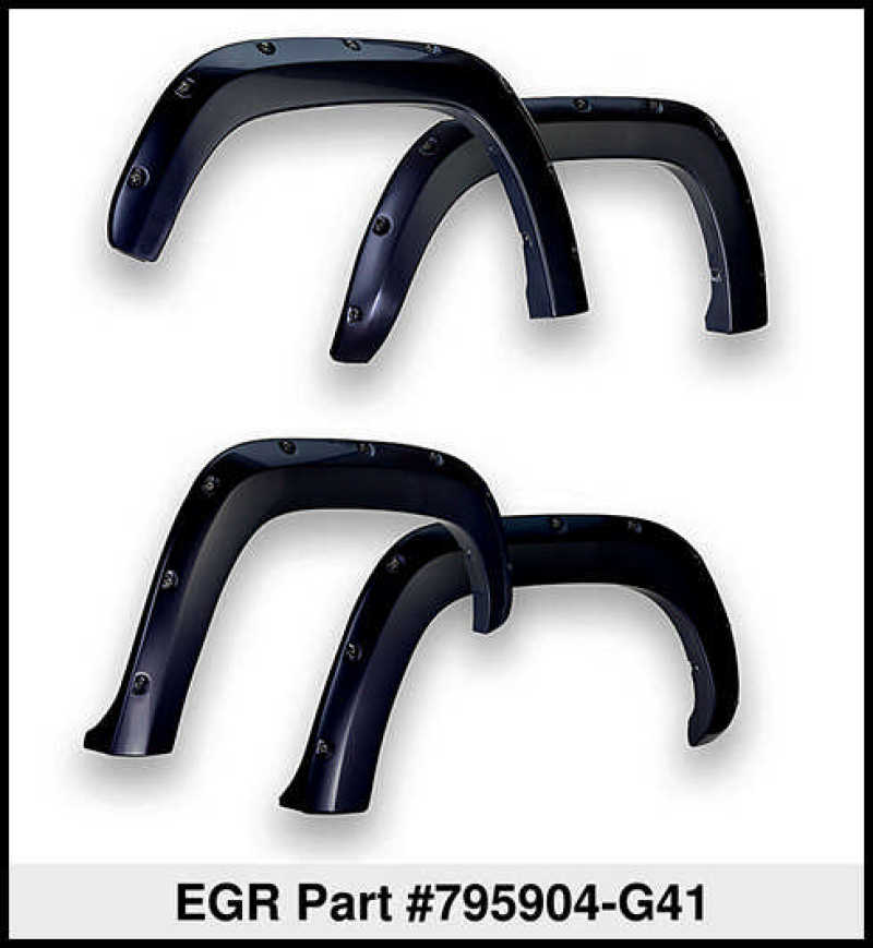 Nissan Titan XD Fender Flares - EGR - Bolt-On Look Color Match - Black Metallic - `16-`27