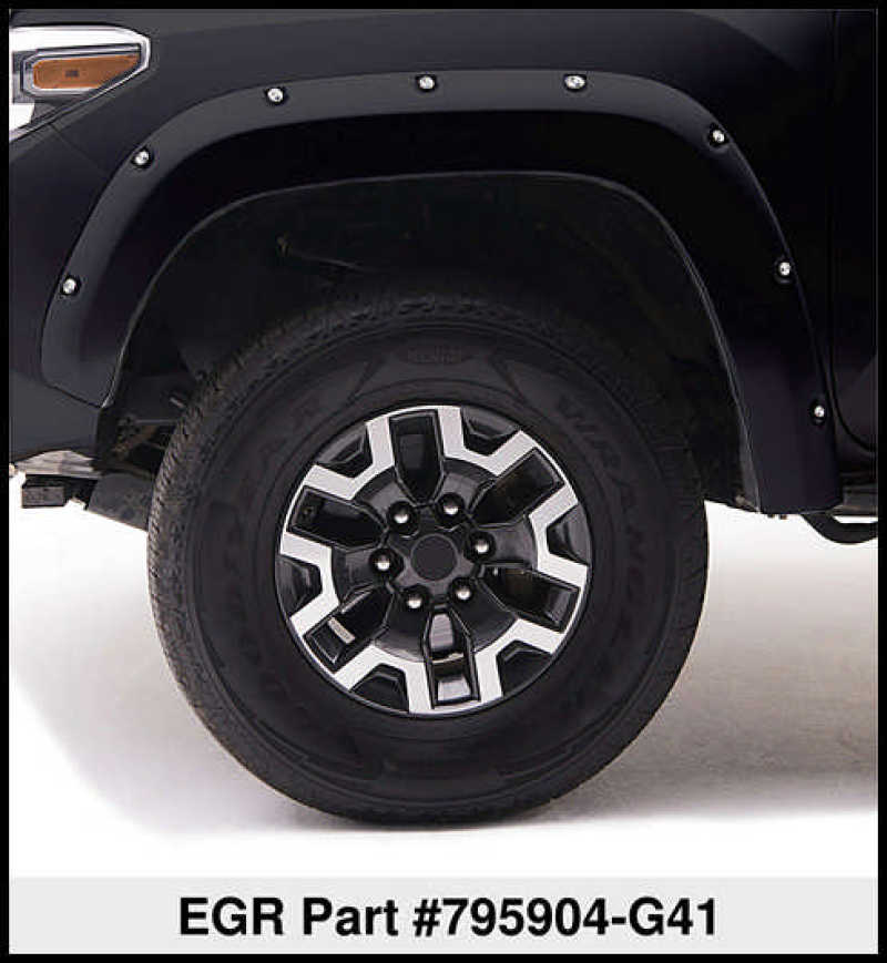 Nissan Titan XD Fender Flares - EGR - Bolt-On Look Color Match - Black Metallic - `16-`27