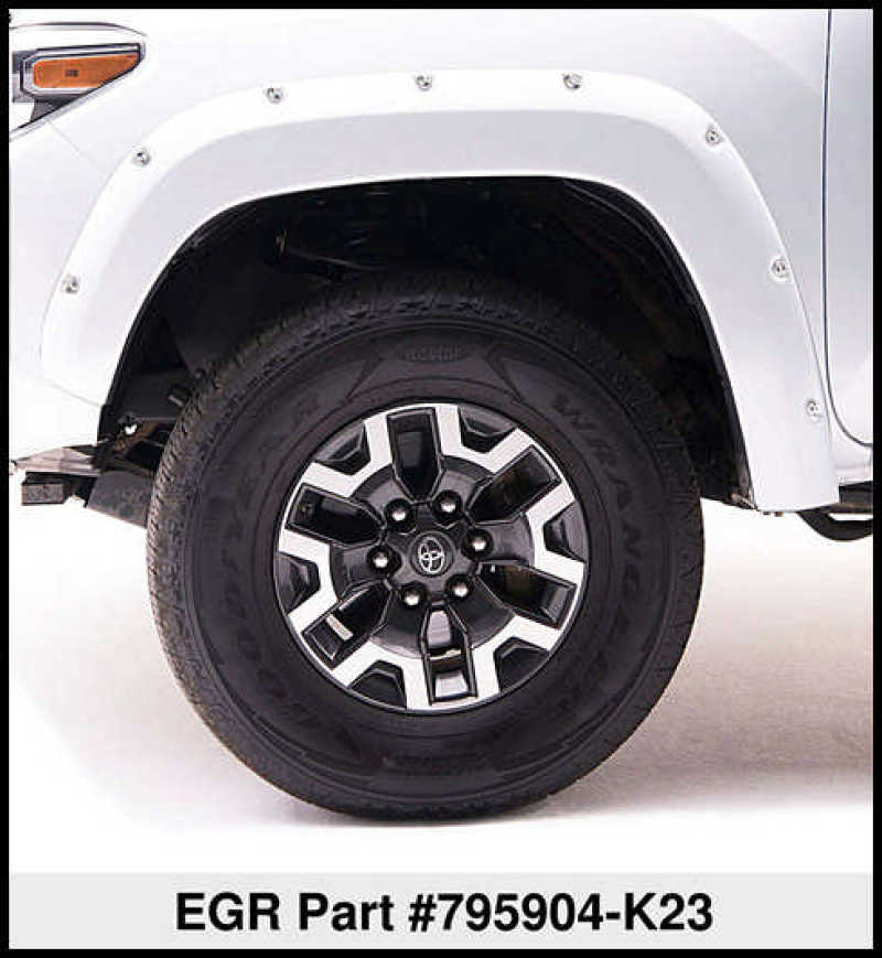 Nissan Titan XD Fender Flares - EGR - Bolt-On Look Color Match - Liquid Platinum Metallic - `16-`27