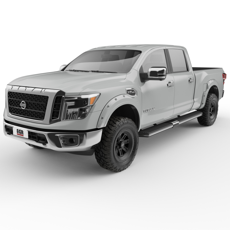 Nissan Titan XD Fender Flares - EGR - Bolt-On Look Color Match - Blizzard - `16-`27
