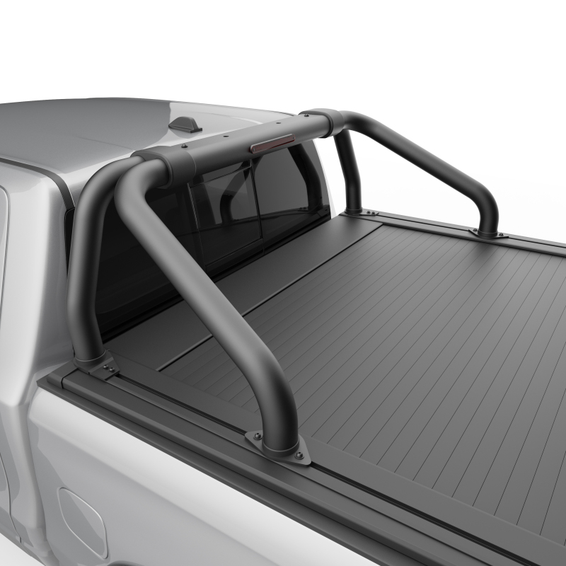 RAM 1500 Retractable Bed Cover - EGR - RollTrac Sport Bar - Black Steel - Black - `19-`25
