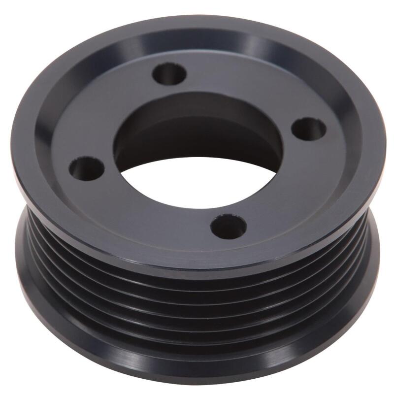 Ford Mustang Supercharger Pulley - Edelbrock - 8-Rib, 3.50 in. Black Anodized - Black - `11-`27