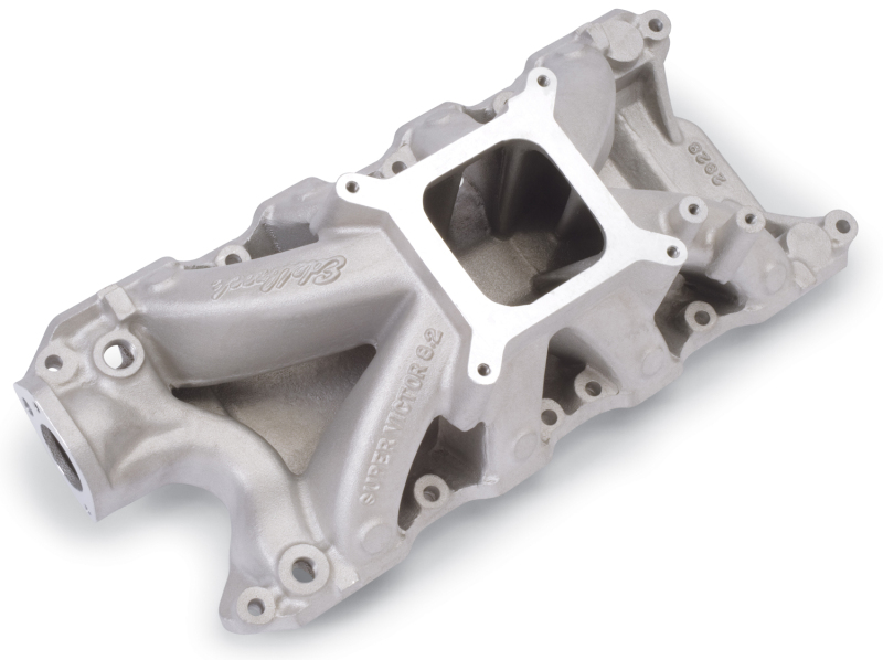 Ford Small-Block Windsor Intake Manifold - Edelbrock - Super Victor 8.2 - Polished - `63-`01