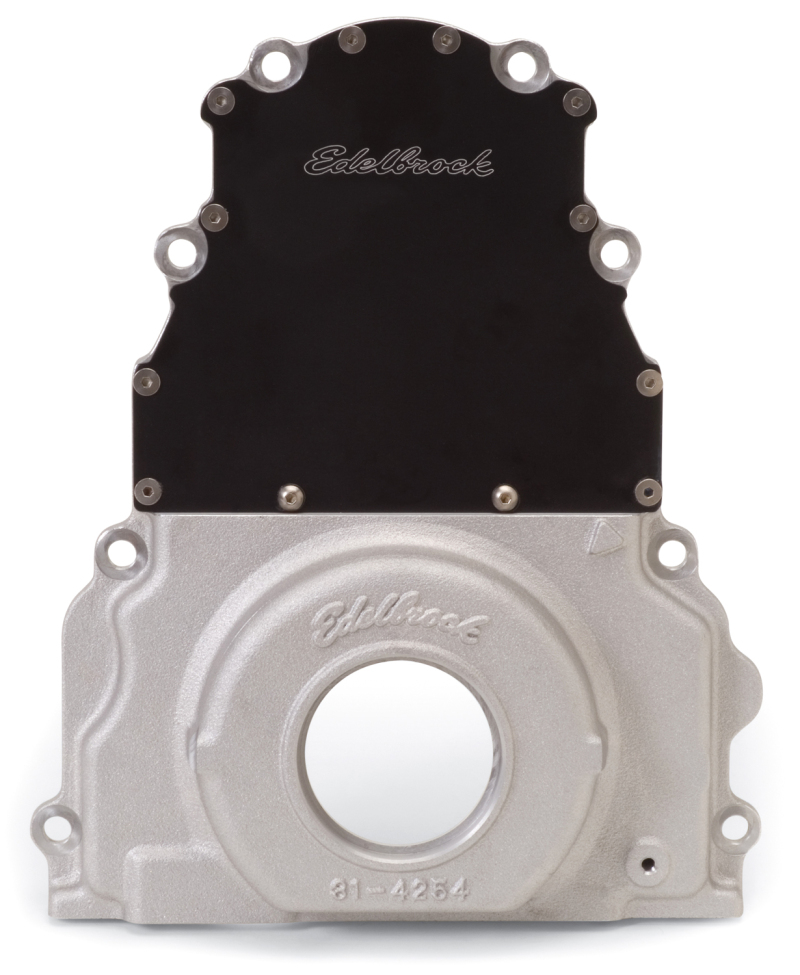 Chevrolet Small-Block Gen III LS1 Timing Cover - Edelbrock - 2-Piece - `97-`04