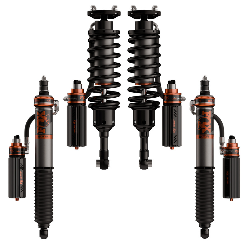 Toyota Tacoma Coilover Suspension Kit - FOX - 3.2 Factory Race Live Valve Internal Bypass - Black - `24-`27